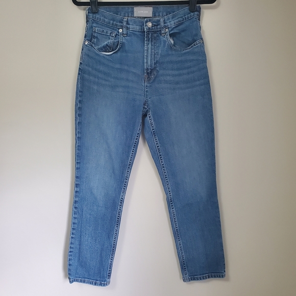 Everlane High Waist Straight Ankle Jeans 28 Mid Wash - Picture 2 of 5